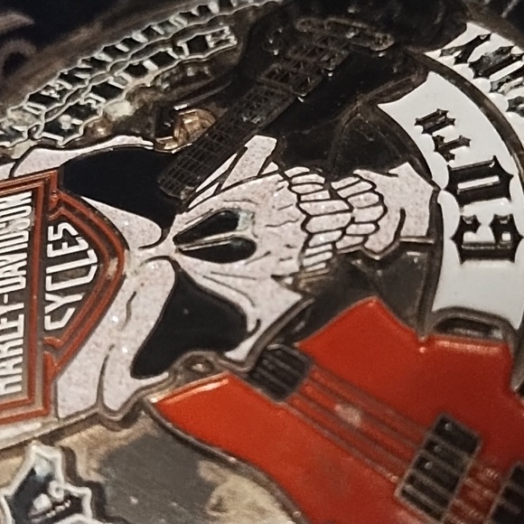 60th Anniversary Harley Davidson Belt Buckle - Picture 3 of 6